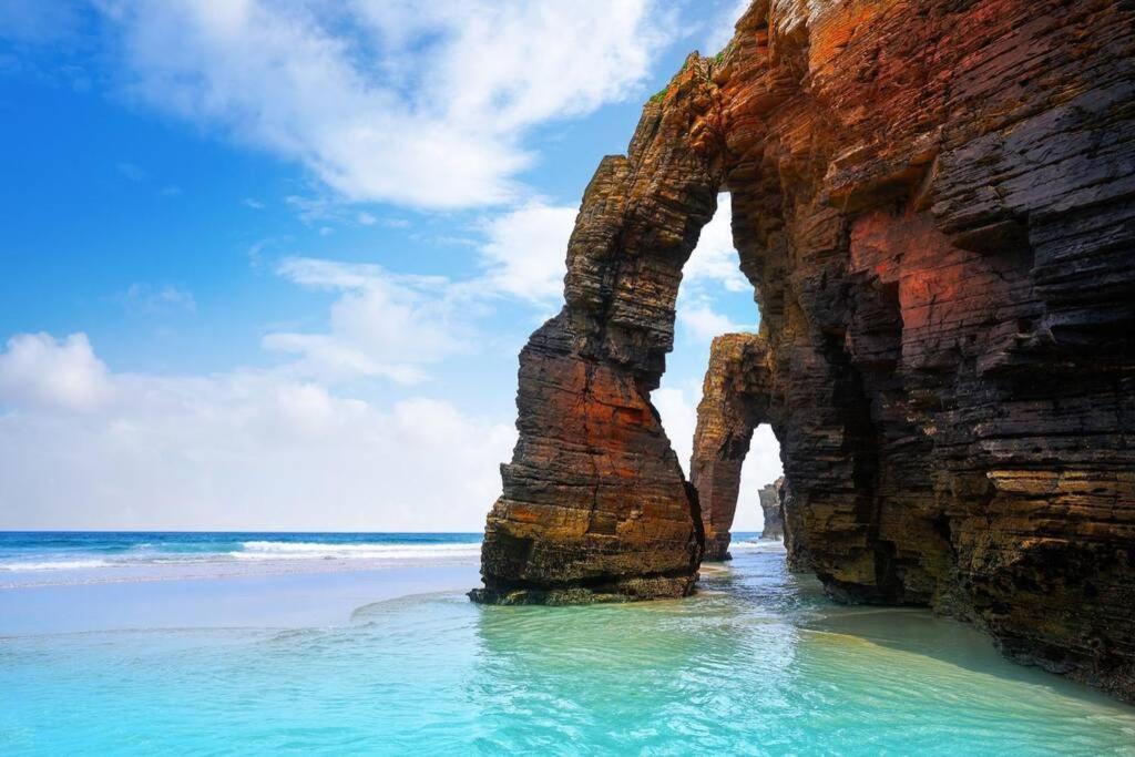 Apartamento Playa Catedrales Con Terraza Barreiros Bagian luar foto
